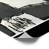 Frau am Handy Abstrakt, Matisse Style Poster (Ecke)