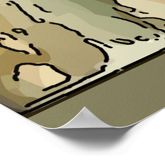 Frau am Handy Poster (Ecke)