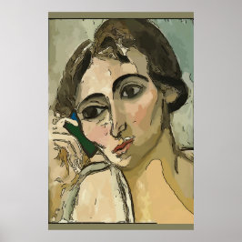 Frau am Handy Poster