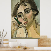 Frau am Handy Poster (Küche)