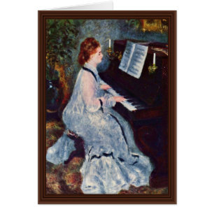 Frau am Klavier durch Pierre-Auguste Renoir