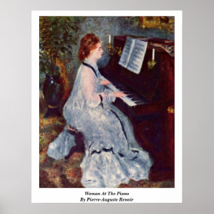 Frau am Klavier durch Pierre-Auguste Renoir Poster