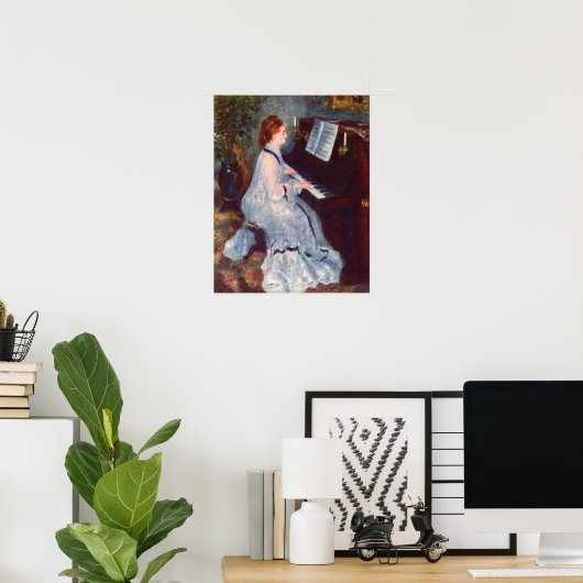 Frau am Klavier Poster (Heimbüro)