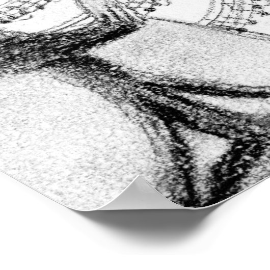 Frau am Klavier Poster (Ecke)