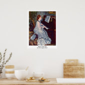Frau am Klavier von Pierre-Auguste Renoir Poster (Küche)