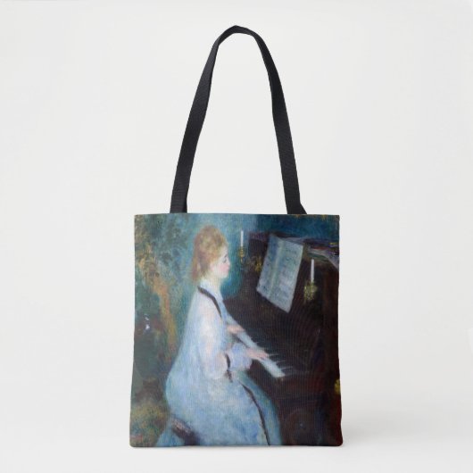 Frau am Klavier von Renoir Tasche (Vorderseite)