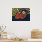 Frau am Mardi Gras Poster (Küche)