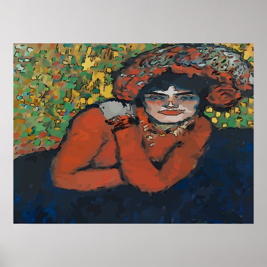 Frau am Mardi Gras Poster (Vorne)
