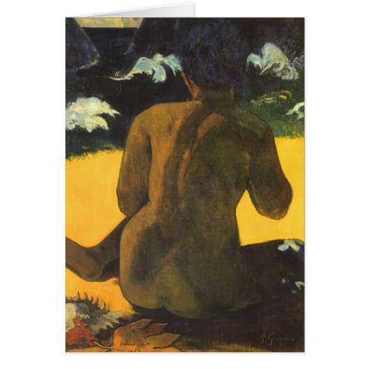 Frau am Meer von Paul Gauguin, Vintage Kunst (Vorne)