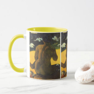 Frau am Meer von Paul Gauguin, Vintage Kunst Tasse