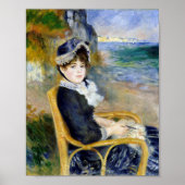 Frau am Meer von Pierre-Auguste Renoir Poster (Vorne)
