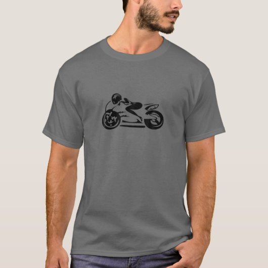 Frau am Motorradmotiv , Fahrradfahrerin Hoodie, Ro T-Shirt (Vorderseite)