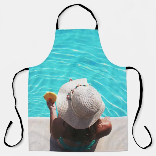 Frau am Pool Schürze (Vorderseite)