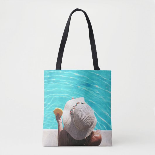 Frau am Pool Tasche (Vorderseite)