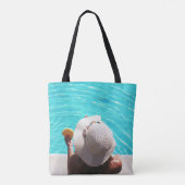 Frau am Pool Tasche (Rückseite)