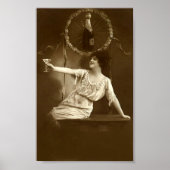 Frau am Silvesterabend Poster (Vorne)