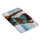 Frau am Strand Magnet (Rechte Seite)