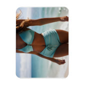 Frau am Strand Magnet (Vertikal)