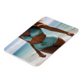 Frau am Strand Magnet (Linke Seite)