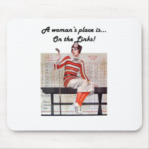 Frau an den Verbindungen Mousepad