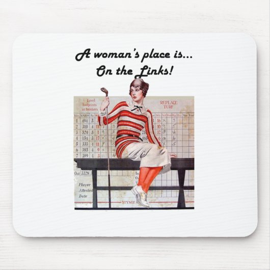 Frau an den Verbindungen Mousepad (Vorne)