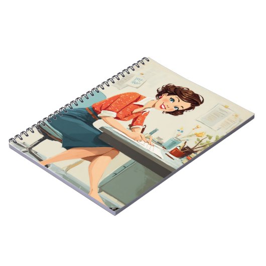 Frau an der Rezeption Notizblock (Linke Seite)