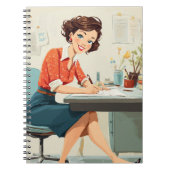 Frau an der Rezeption Notizblock (Vorderseite)