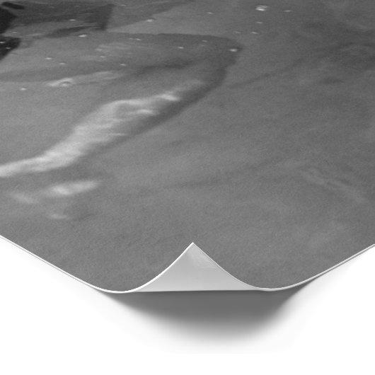 Frau an der Tauchschule Poster (Ecke)