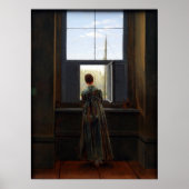 Frau an einem Fenster Poster (Vorne)