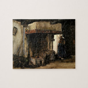 Frau an einem Herd von Vincent van Gogh Puzzle