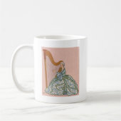 Frau an Harfe Kaffeetasse (Links)