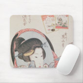 Frau an ihrem Spiegel, erschienenes c.1830 Mousepad (Mit Mouse)