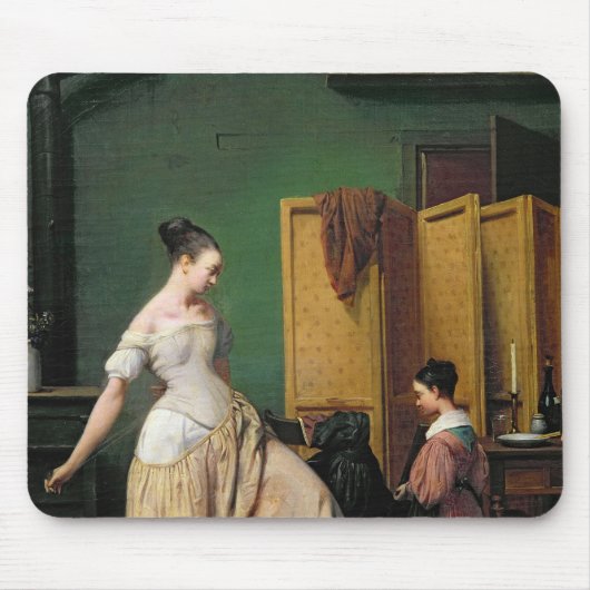 Frau an ihrer Toilette, 1835 Mousepad (Vorne)