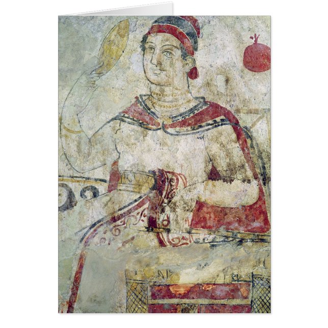 Frau an ihrer Toilette, Detail von einem Begräbnis (Vorne)