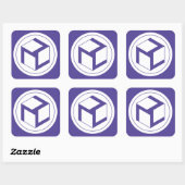 Frau Antahkarana - Yin Antahkarana Quadratischer Aufkleber (Blatt)