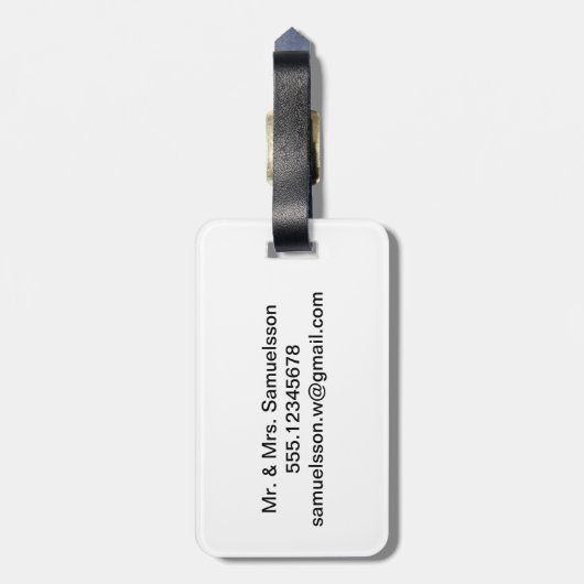 Frau Aquarellherz Reise Gepäckanhängers | Gepäckanhänger (Rückseite vertikal)