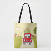 Frau auf Autofahrt Tasche (Vorderseite)
