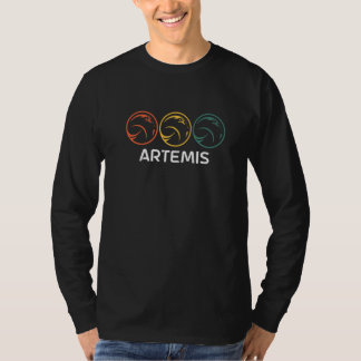 Frau auf dem Mond Retro Vintag werden wir T-Shirt