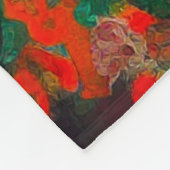 Frau auf der schönen grünen Wiese Fleecedecke (Ecke)