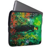 Frau auf der schönen grünen Wiese Laptopschutzhülle (Vorne Rechts)