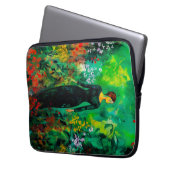 Frau auf der schönen grünen Wiese Laptopschutzhülle (Vorderseite Links)