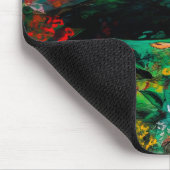 Frau auf der schönen grünen Wiese Mousepad (Ecke)