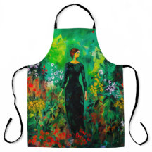 Frau auf der schönen grünen Wiese