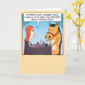 Frau auf einem Date mit Pferdenwitz Geburtstag Karte (Gelbe Blume)