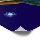 Frau auf einem Halbmond Poster (Ecke)