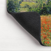 Frau auf einem Mohnblumen-Gebiet Mousepad (Ecke)