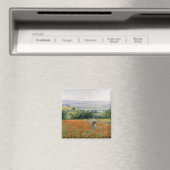 Frau auf einem Mohnfeld Magnet (In Situ (Geschirrspüler))