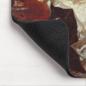 Frau auf einem roten Sofa Mousepad (Ecke)