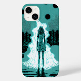 Frau auf einem See Psychedelic iPhone 14 Cover