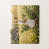 Frau auf einem Weizenfeld Puzzle (Vertikal)